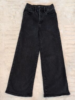 Good American Black Wide-Leg Jeans Size 00 / 24